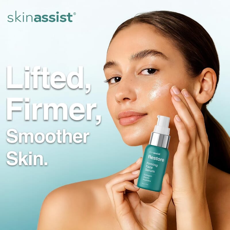 Skinassist Restore Firming Face Serum with Collagen Elastin Peptides (1oz)