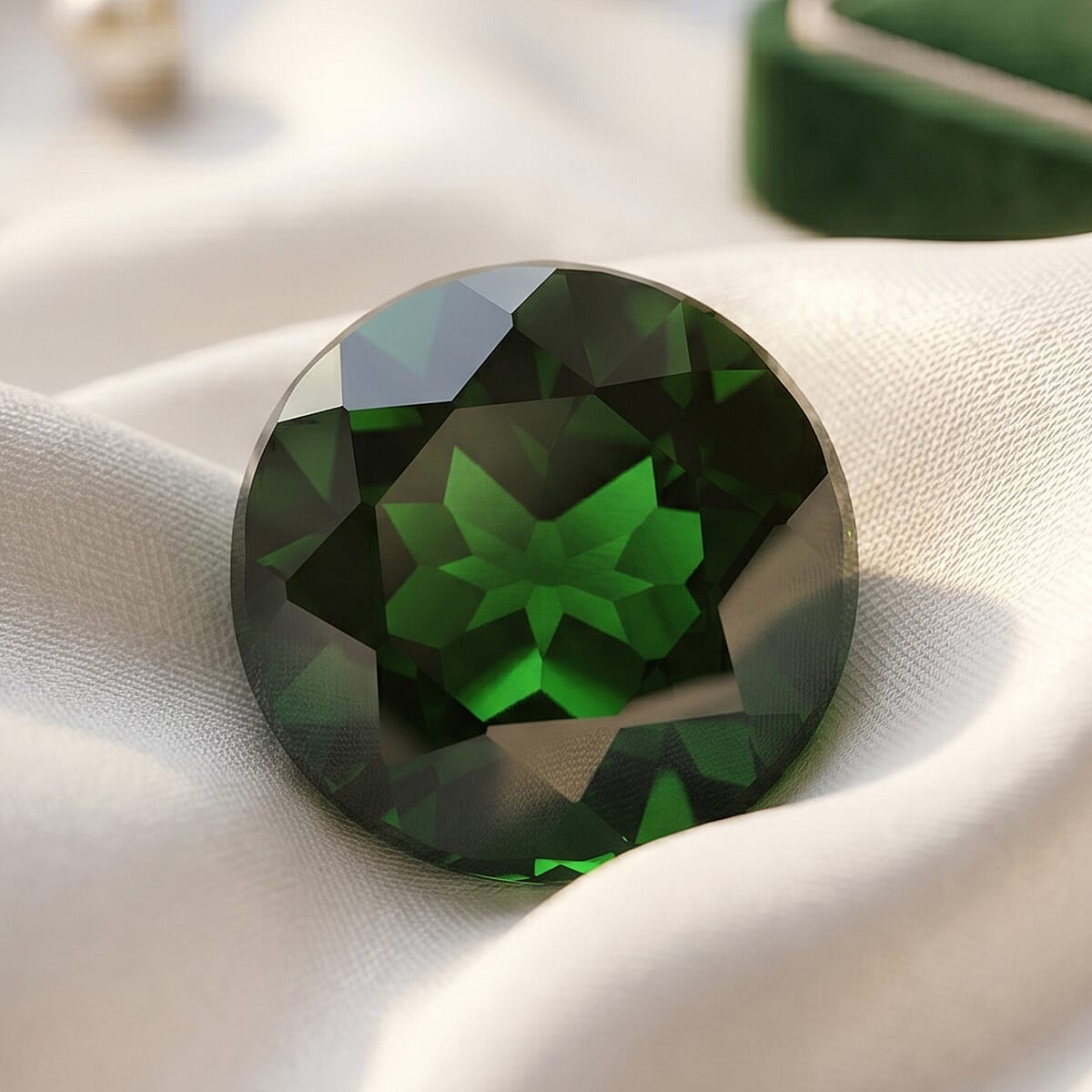 AAAA Chrome Diopside (Rnd 8 mm) 2.00 ctw
