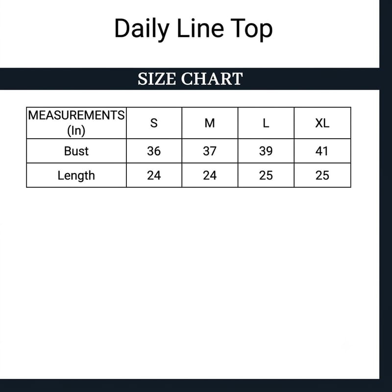 Daily Line Black Rhinestone Trim Top-L