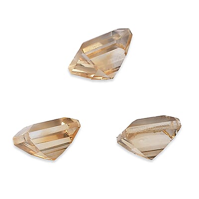 Brazilian Citrine Set of 3 (Sqr 5 mm) 1.83 ctw