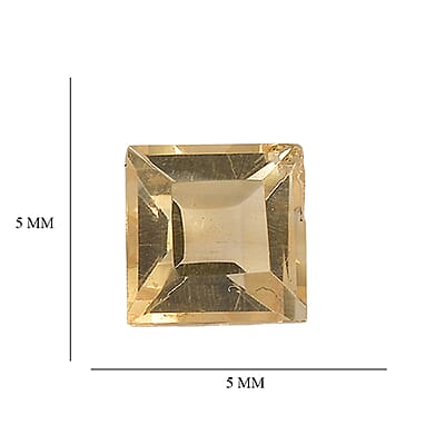 Brazilian Citrine Set of 3 (Sqr 5 mm) 1.83 ctw