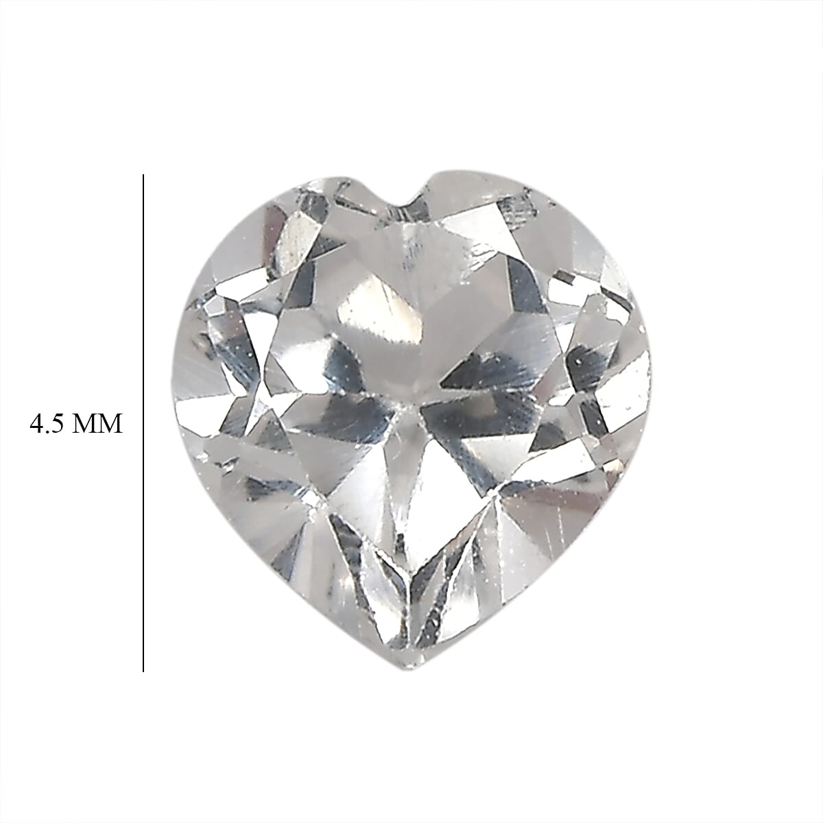 White Topaz (Hrt 4.5 mm) 0.74 ctw