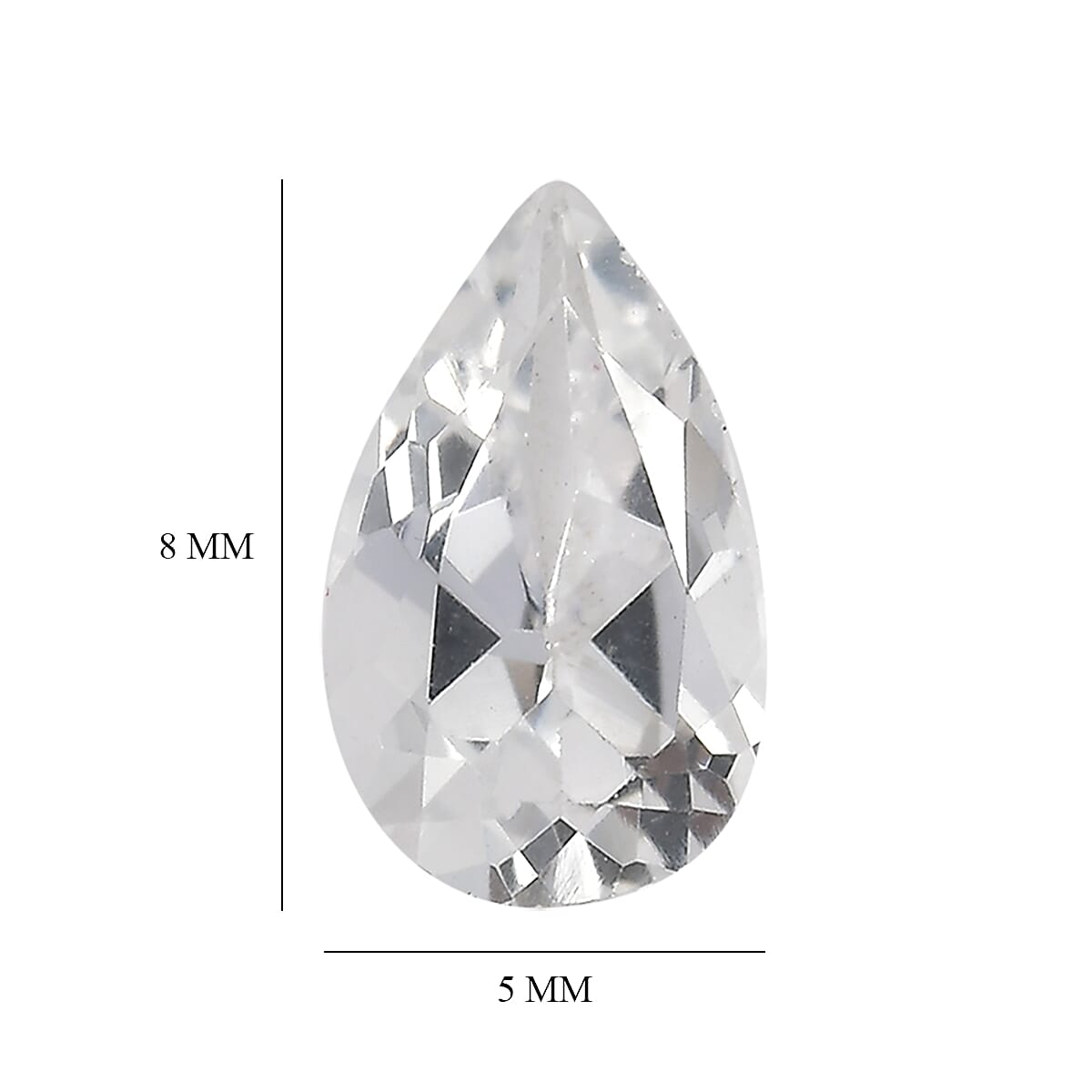 White Topaz (Pear 8x5 mm) 1.70 ctw