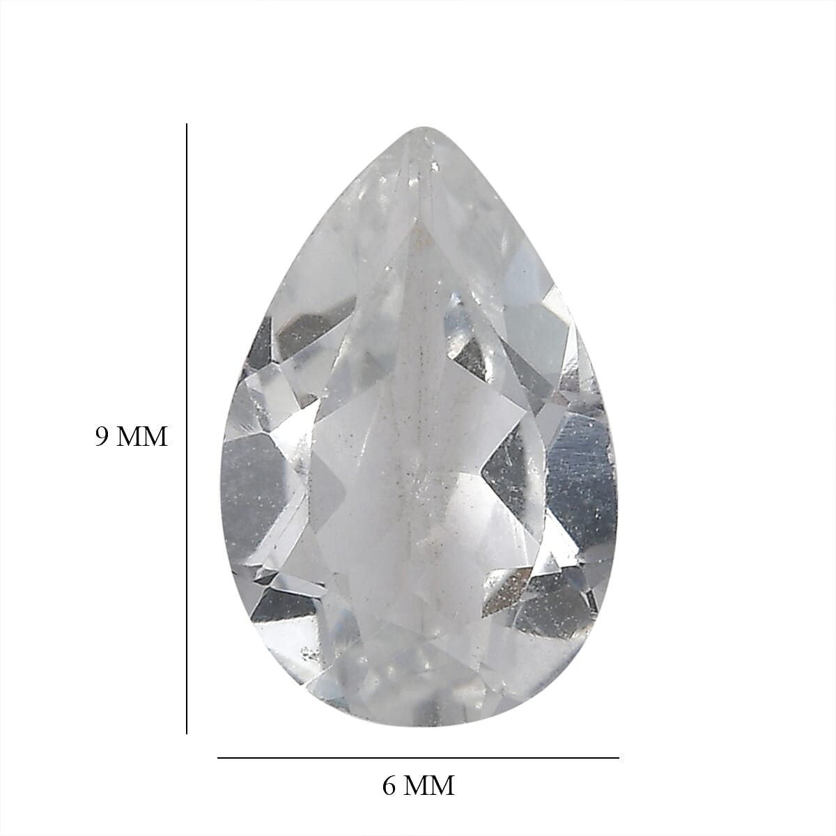 White Topaz (Pear 9x6 mm) 1.22 ctw