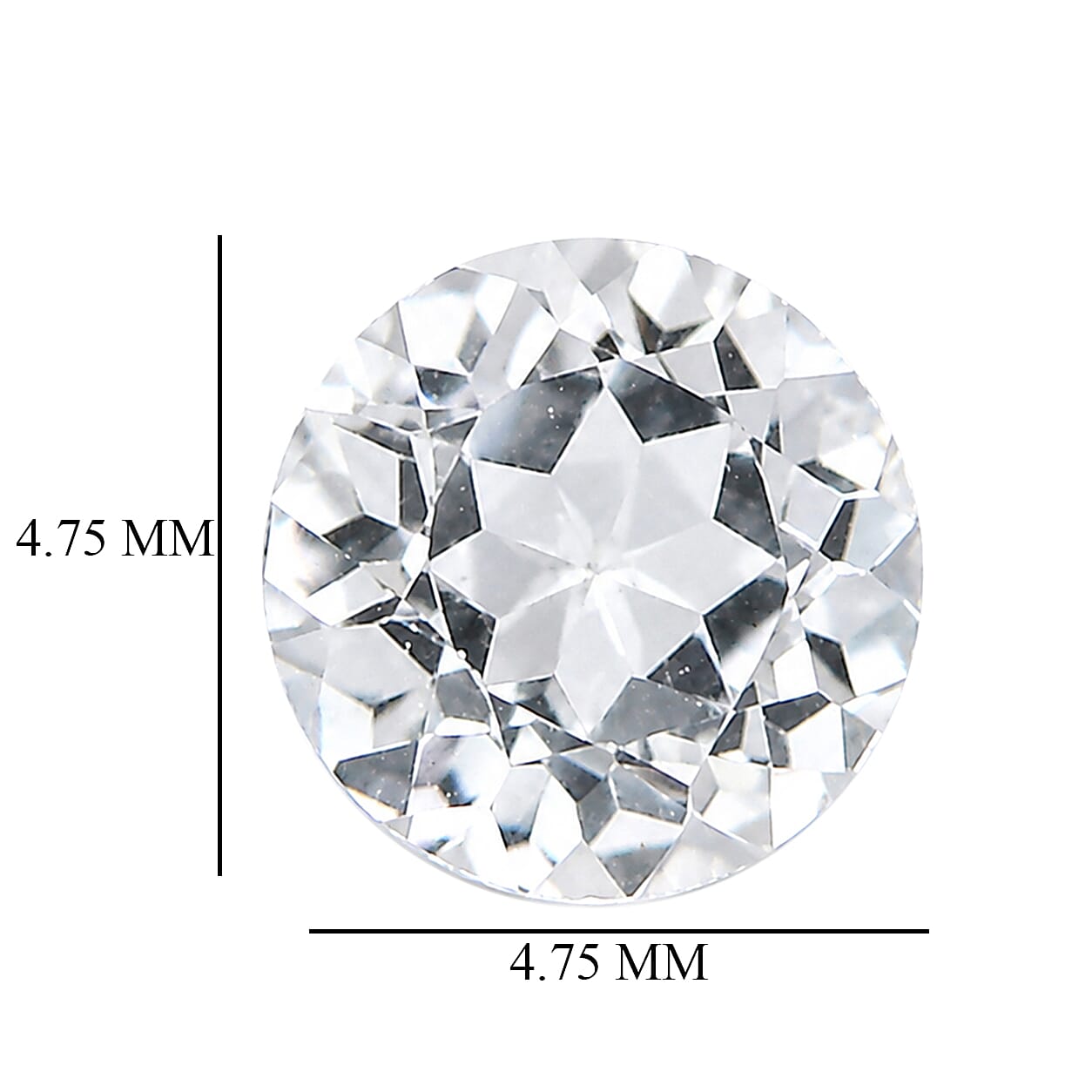 White Topaz (Rnd 4.75 mm) 0.92 ctw