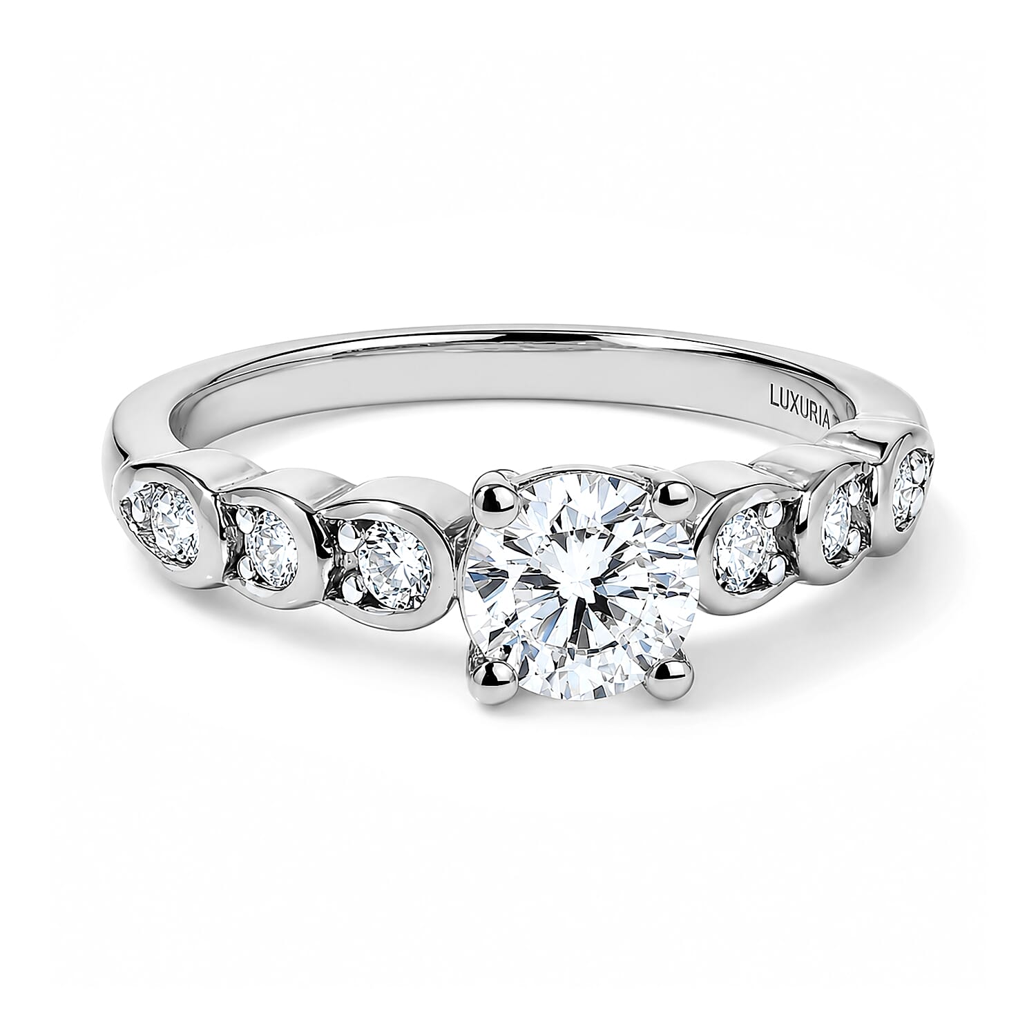 Luxuriant Lab Grown Diamond G-H SI 1.00 ctw Solitaire Ring in Rhodium Over Sterling Silver (Size 10.0)