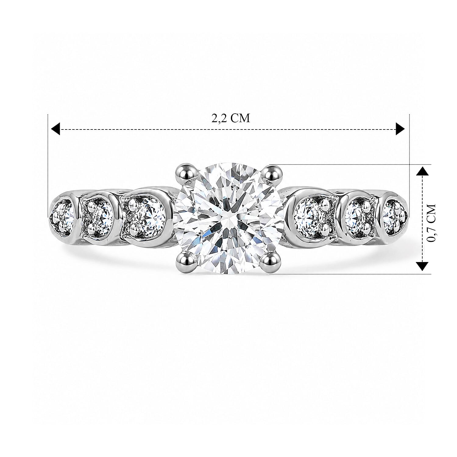 Luxuriant Lab Grown Diamond G-H SI 1.00 ctw Solitaire Ring in Rhodium Over Sterling Silver (Size 10.0)