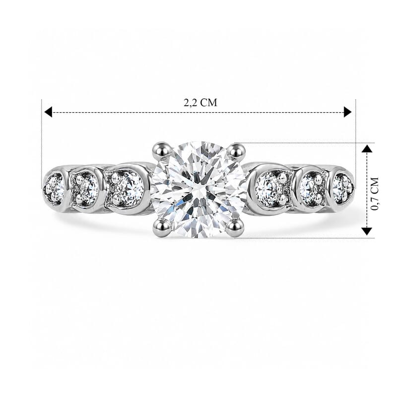 Luxuriant Lab Grown Diamond G-H SI 1.00 ctw Solitaire Ring in Rhodium Over Sterling Silver (Size 10.0)