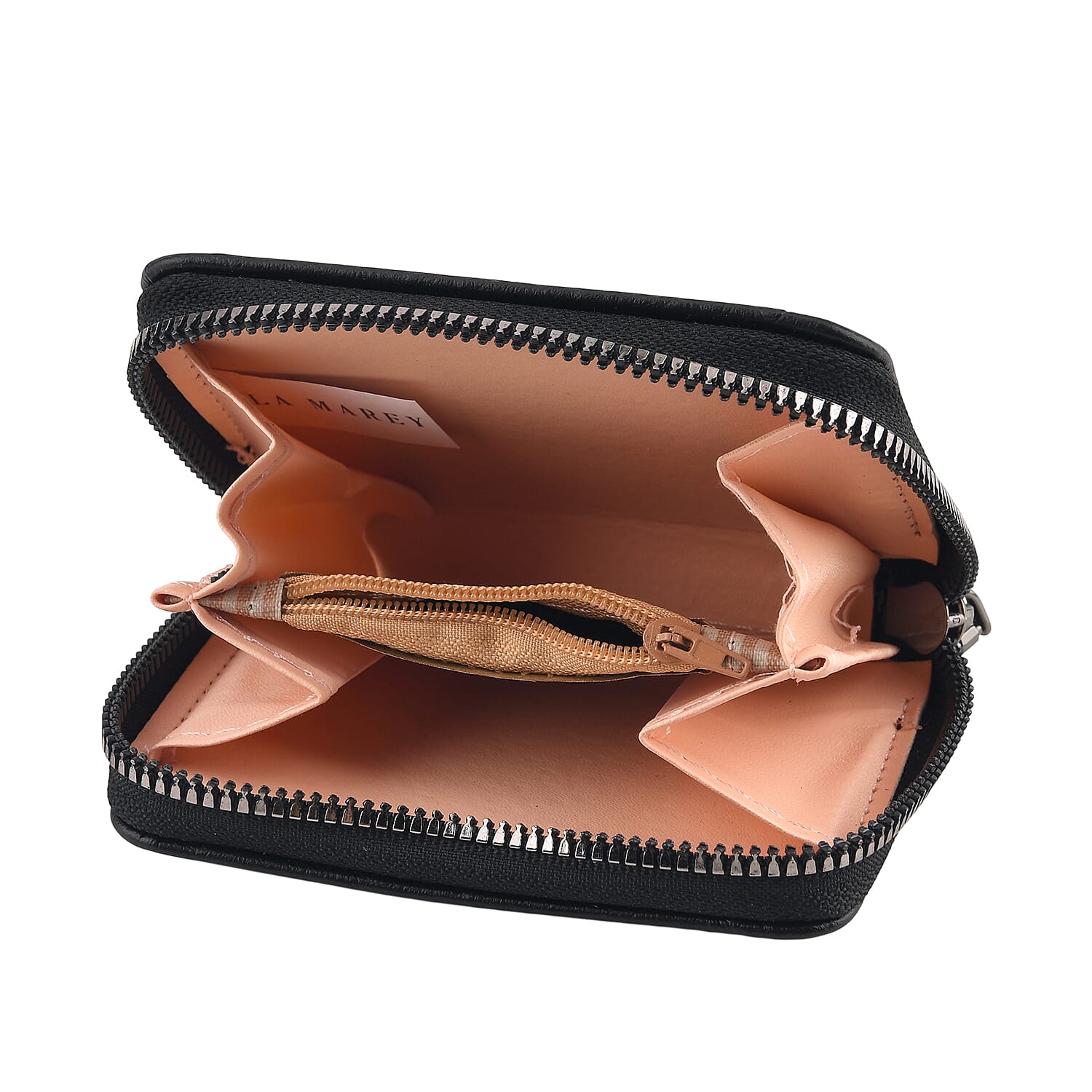 La Marey Set of 2 Black Faux Leather Crossbody Bag and Wallet with RFID Protection
