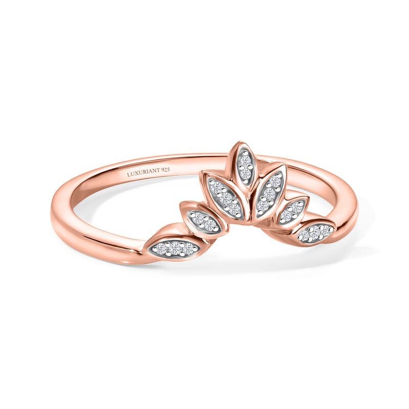 Luxuriant Lab Grown Diamond G-H SI 0.06 ctw Ring in 18K Vermeil Rose Gold Over Sterling Silver (Size 5.0)