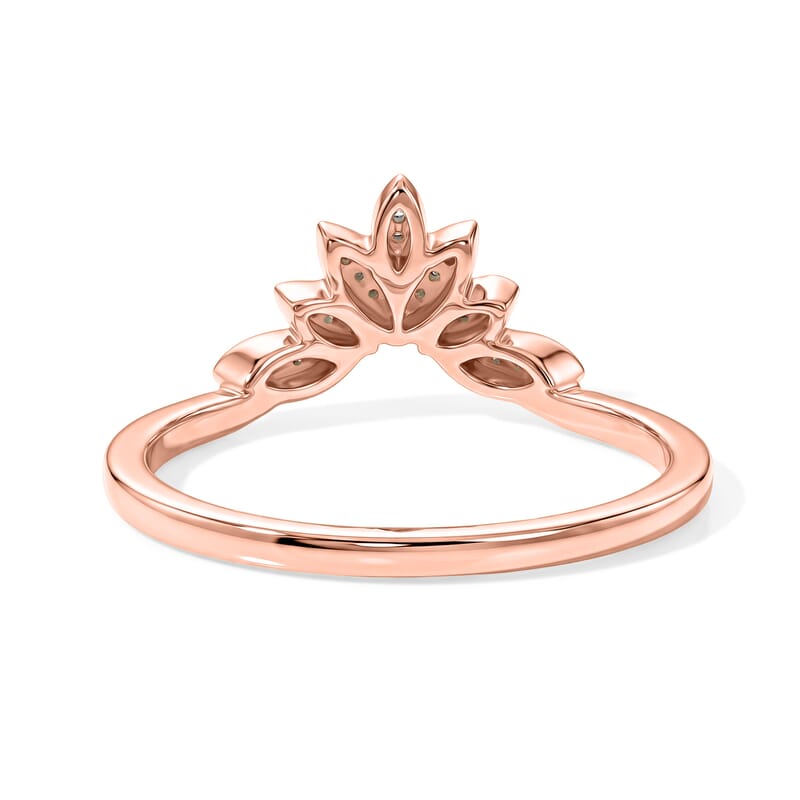 Luxuriant Lab Grown Diamond G-H SI 0.06 ctw Ring in 18K Vermeil Rose Gold Over Sterling Silver (Size 5.0)