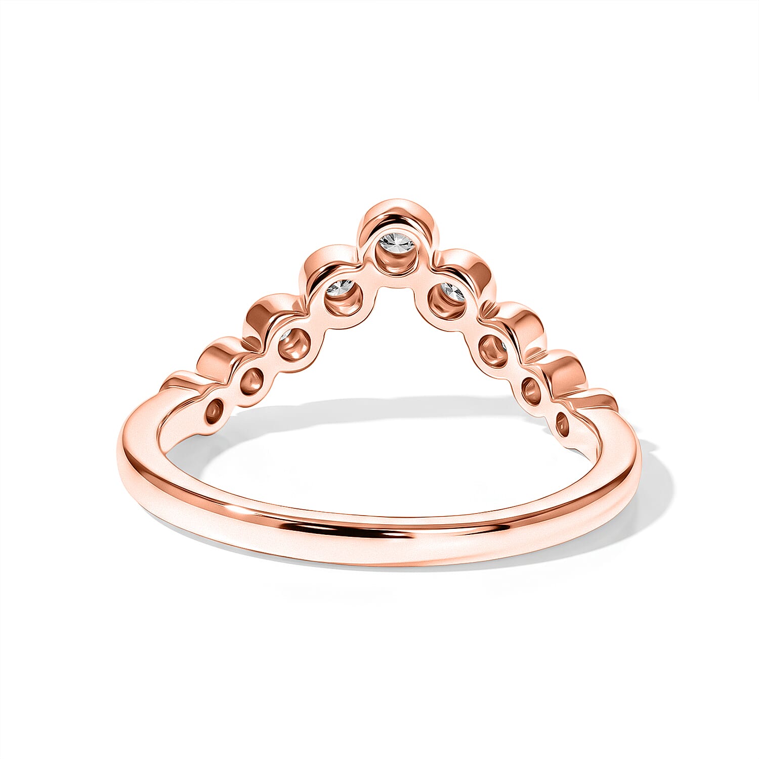 Luxuriant Lab Grown Diamond G-H SI 0.33 ctw Ring in 18K Vermeil Rose Gold Over Sterling Silver (Size 5.0)