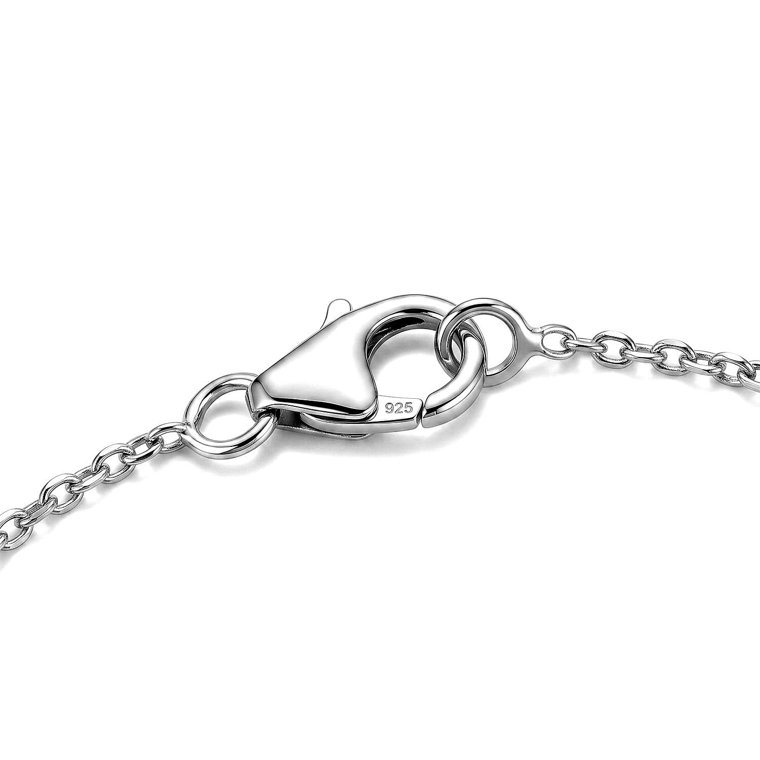 Luxuriant Lab Grown Diamond G-H SI 0.10 ctw Bracelet in Rhodium Over Sterling Silver (7.25 In)