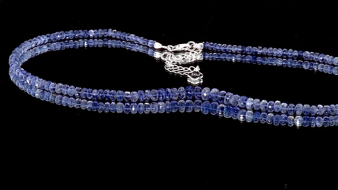 D''Joy Iolite  Necklace (18-20 Inches) in Rhodium OverSterling Silver 90.00 ctw.