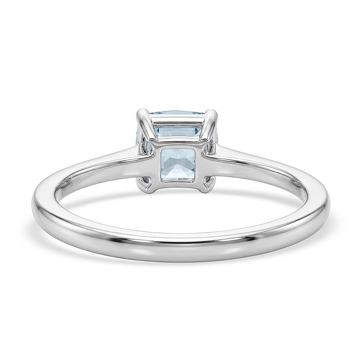 Luxuriant Lab Grown Blue Diamond (IR) SI 1.00 ctw Solitaire Ring in Rhodium Over Sterling Silver (Size 7.0) image number 4
