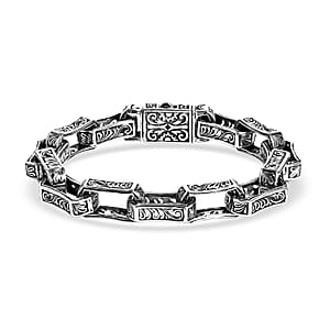 D'Joy Bali Legacy Men's Link Bracelet in Sterling Silver (8.00 In) 29.74 Grams