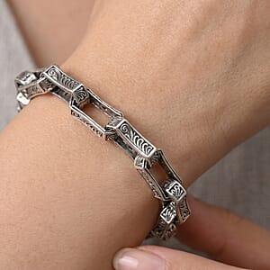 D'Joy Bali Legacy Men's Link Bracelet in Sterling Silver (8.00 In) 29.74 Grams
