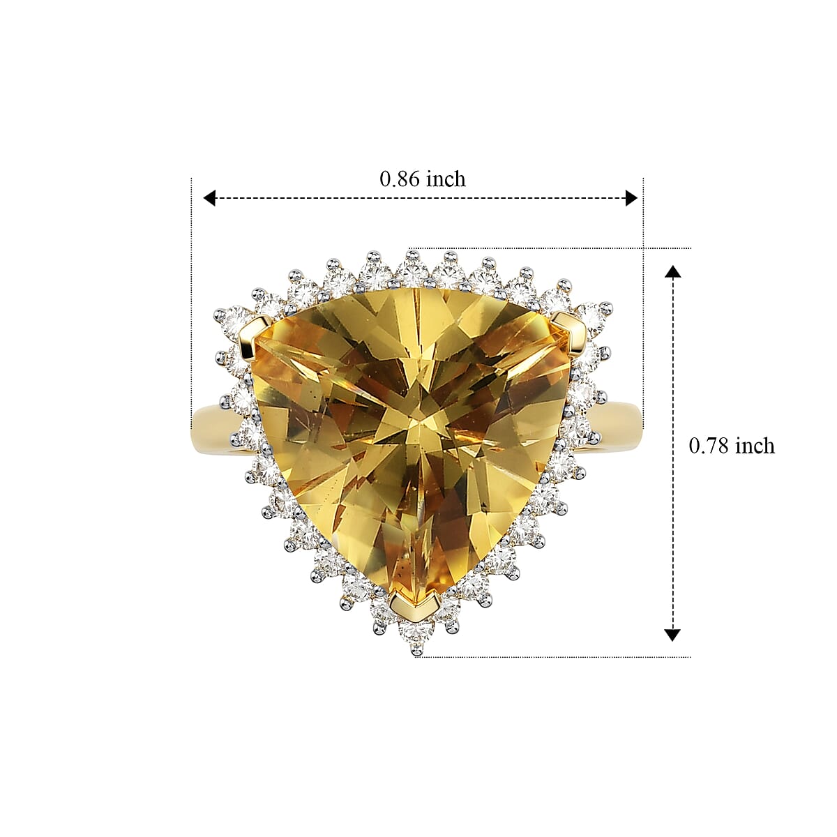 D'Joy Yellow Labradorite, Moissanite Ring in 18K Vermeil YG Over Sterling Silver (Size 6.0) 8.15 ctw image number 4