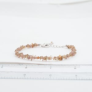 Colour Change Garnet 26.60 ctw Beaded Chips Bracelet in Sterling Silver (7-8.5In)