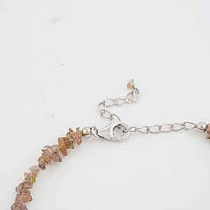 Colour Change Garnet 26.60 ctw Beaded Chips Bracelet in Sterling Silver (7-8.5In)