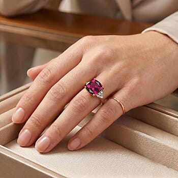 Lab Grown Bixbite / Rose Gold Over Sterling Silver / 4 - Product card gallery slide 3 (10293461778745)