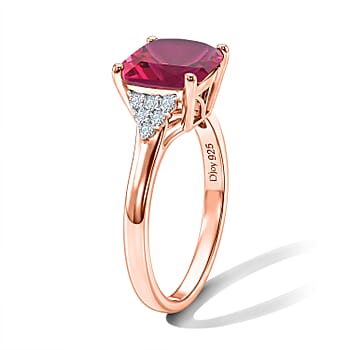 Lab Grown Bixbite / Rose Gold Over Sterling Silver / 4 - Product card gallery slide 4 (10293461778745)