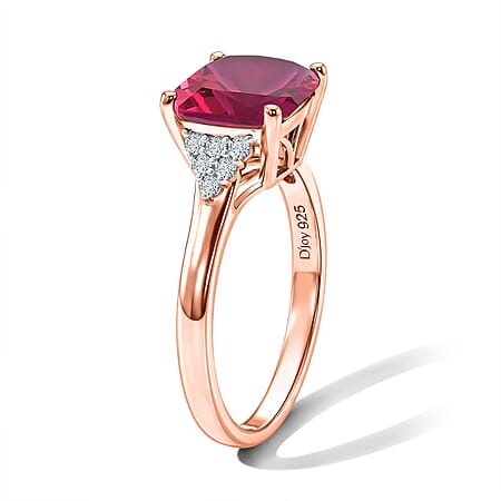 Lab Grown Bixbite / Rose Gold Over Sterling Silver / 4 - Product card gallery slide 4 (10293461778745)