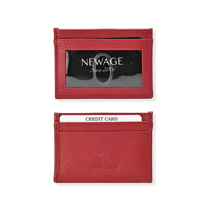 New Age Red 100% Genuine Leather Crossbody Bag with RFID Card Holder