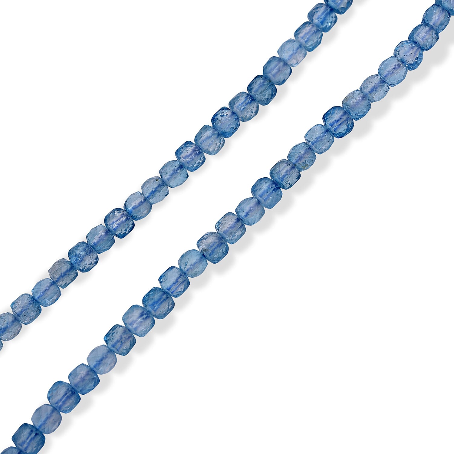 Blue Topaz 85.00 ctw Beaded Necklace (18-20 Inches) in Stainless Steel