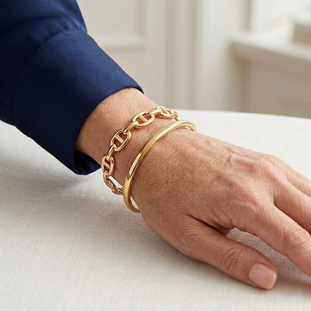 Mariner Link Cuff Bracelet in Stainless Steel (7.0 In)