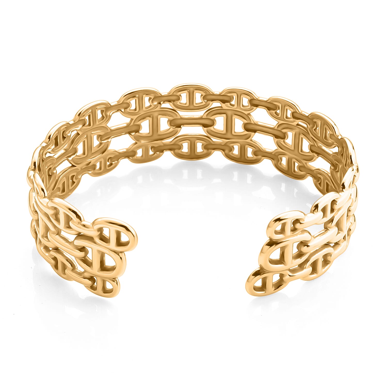 Luxury Chain Cuff Bracelet in Stainless Steel (6.50 In)