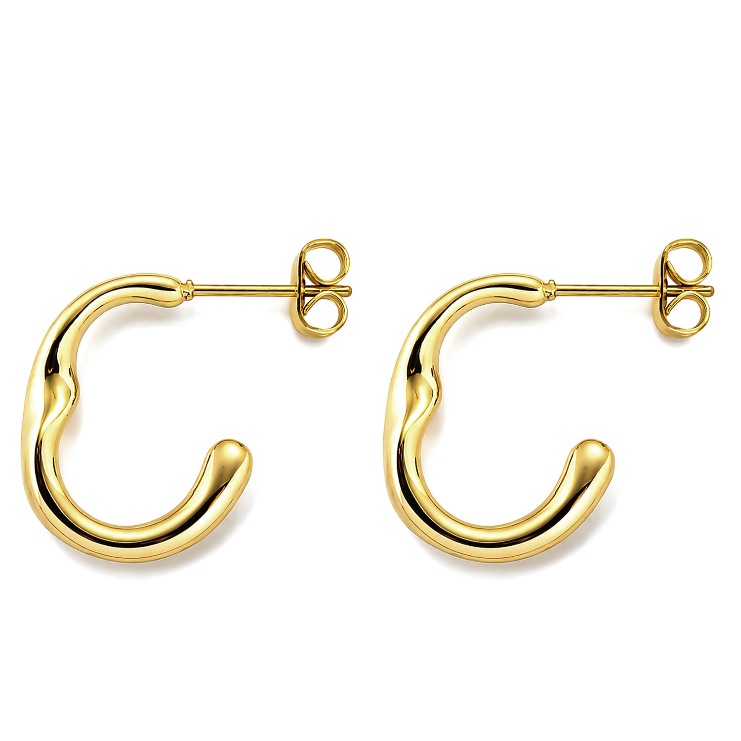 Teardrop Earrings in ION Plated YG Stainless Steel
