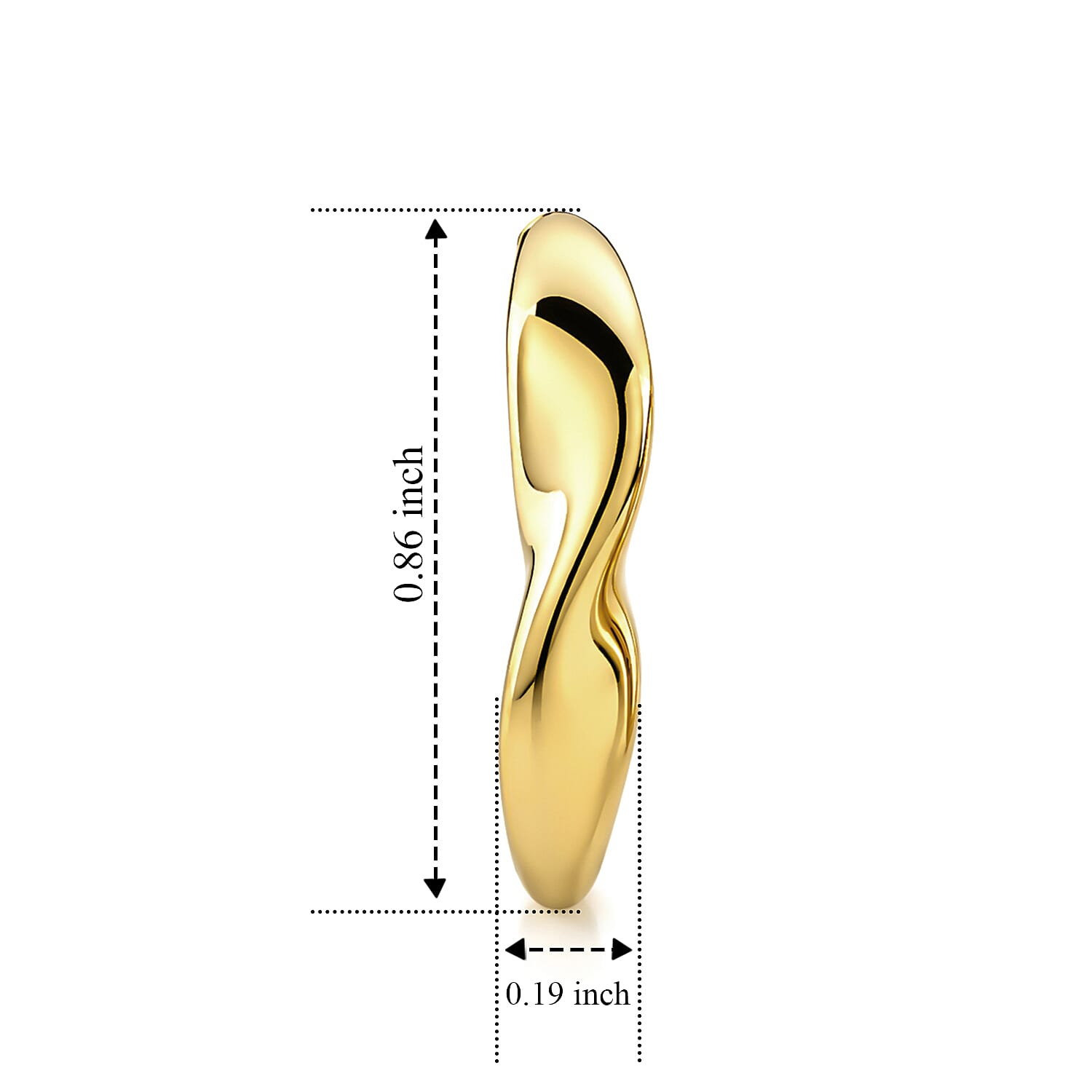 Teardrop Earrings in ION Plated YG Stainless Steel