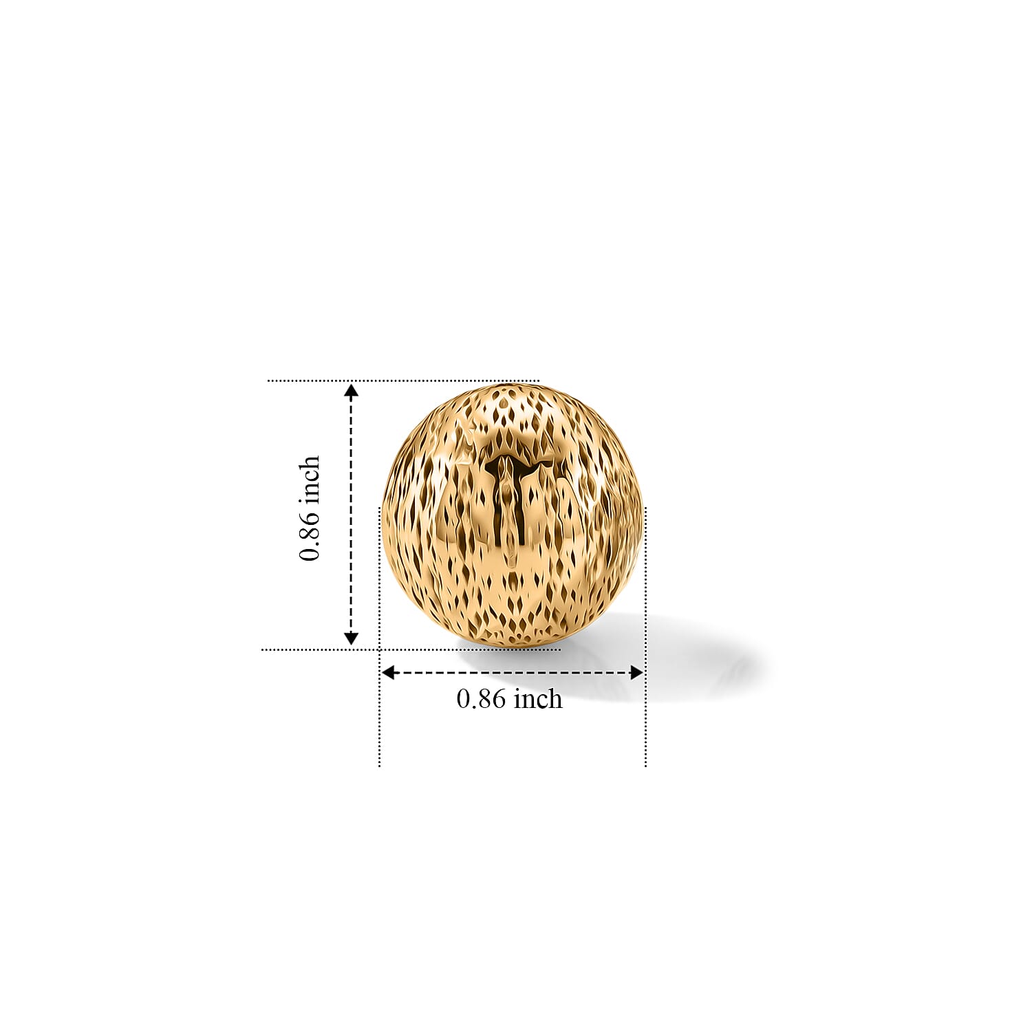 Textured Dome Earrings in ION Plated YG Stainless Steel