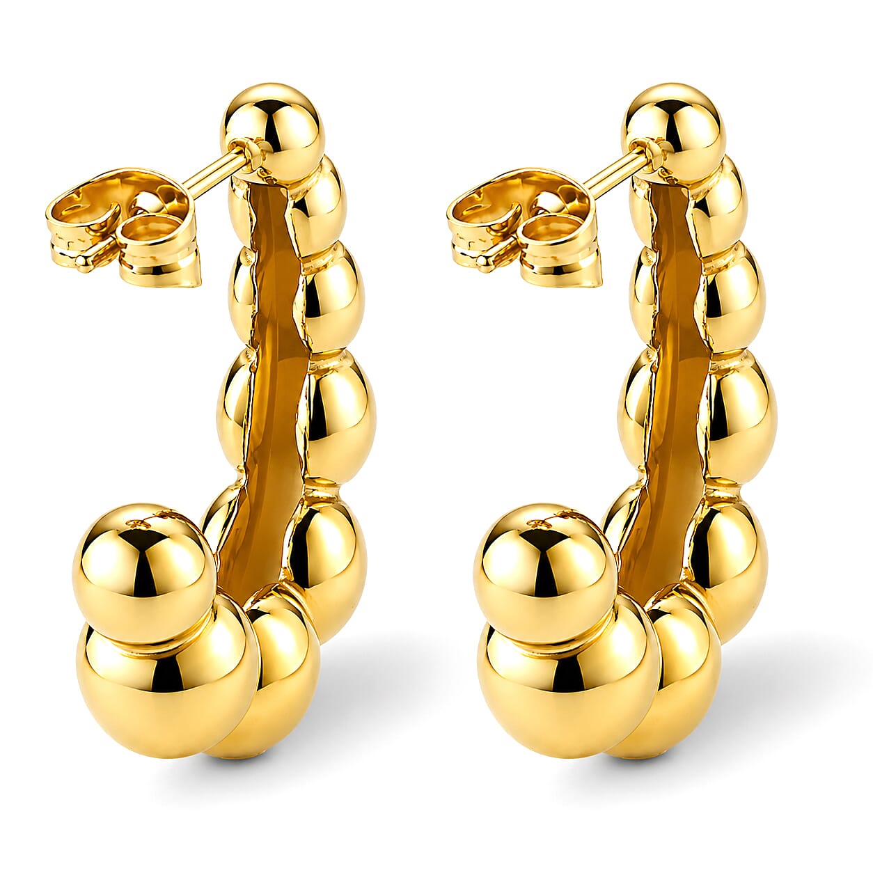 Stacked Bar Earrings in ION Plated YG Stainless Steel