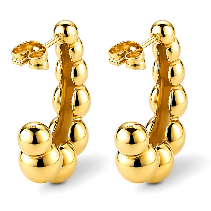 Stacked Bar Earrings in ION Plated YG Stainless Steel