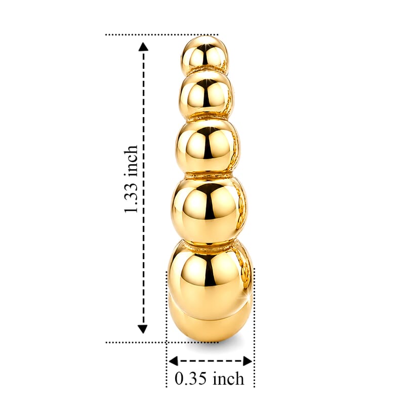 Stacked Bar Earrings in ION Plated YG Stainless Steel