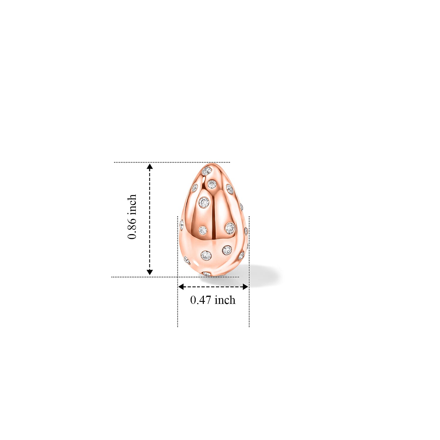 Austrian Crystal Teardrop Earrings in ION Plated YG Stainless Steel