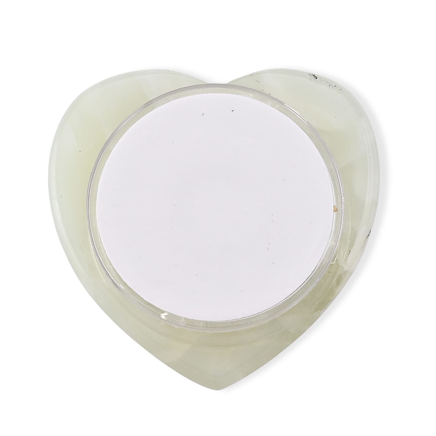 Green Jade Heart Phone Holder (50x50mm) 150.00 ctw