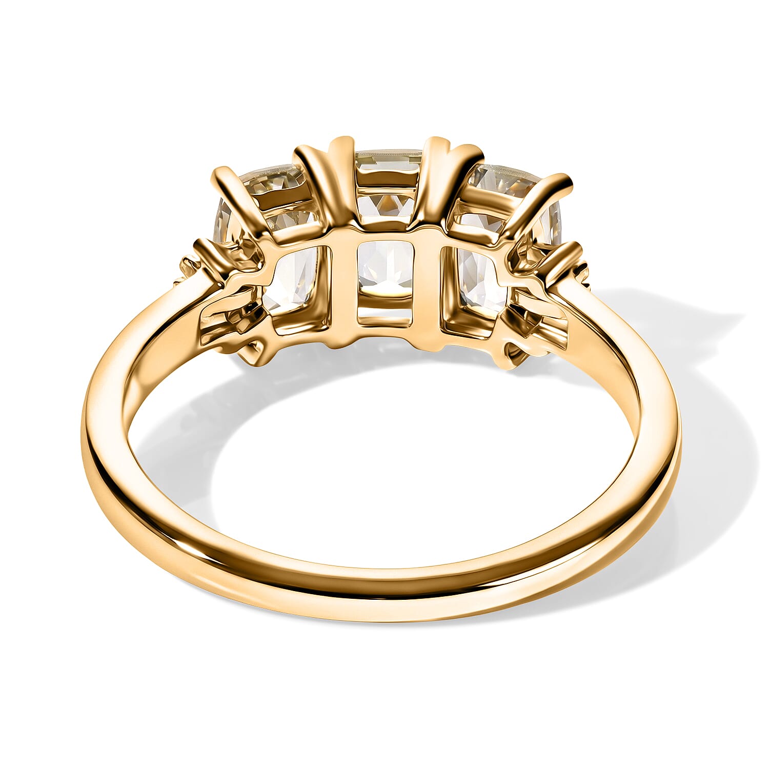 D'Joy AAA Turkizite and Diamond 2.00 ctw Gilded Mirage Ring in 18K Vermeil Yellow Gold Over Sterling Silver (Size 6.0)