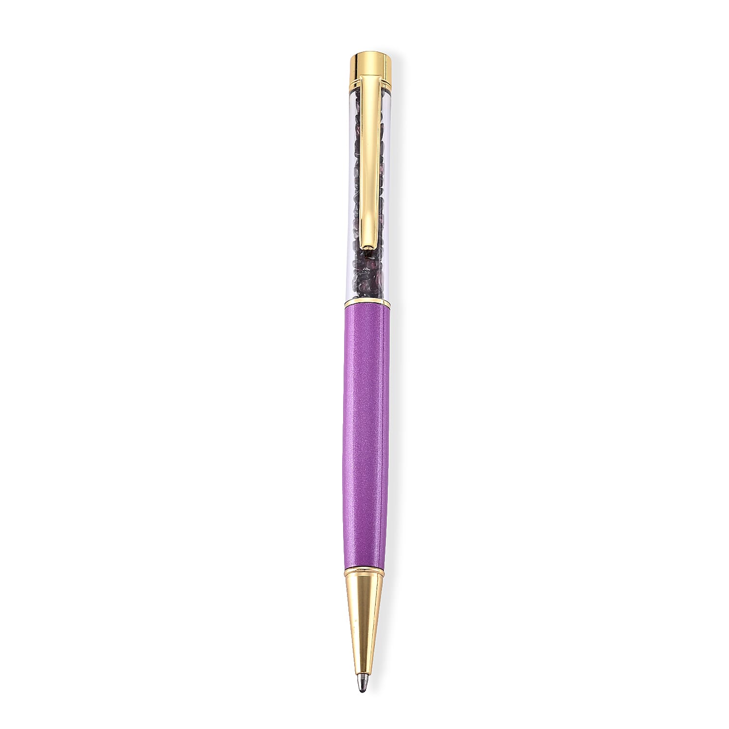 Red Garnet Pen in Stainless Steel 690.00 ctw