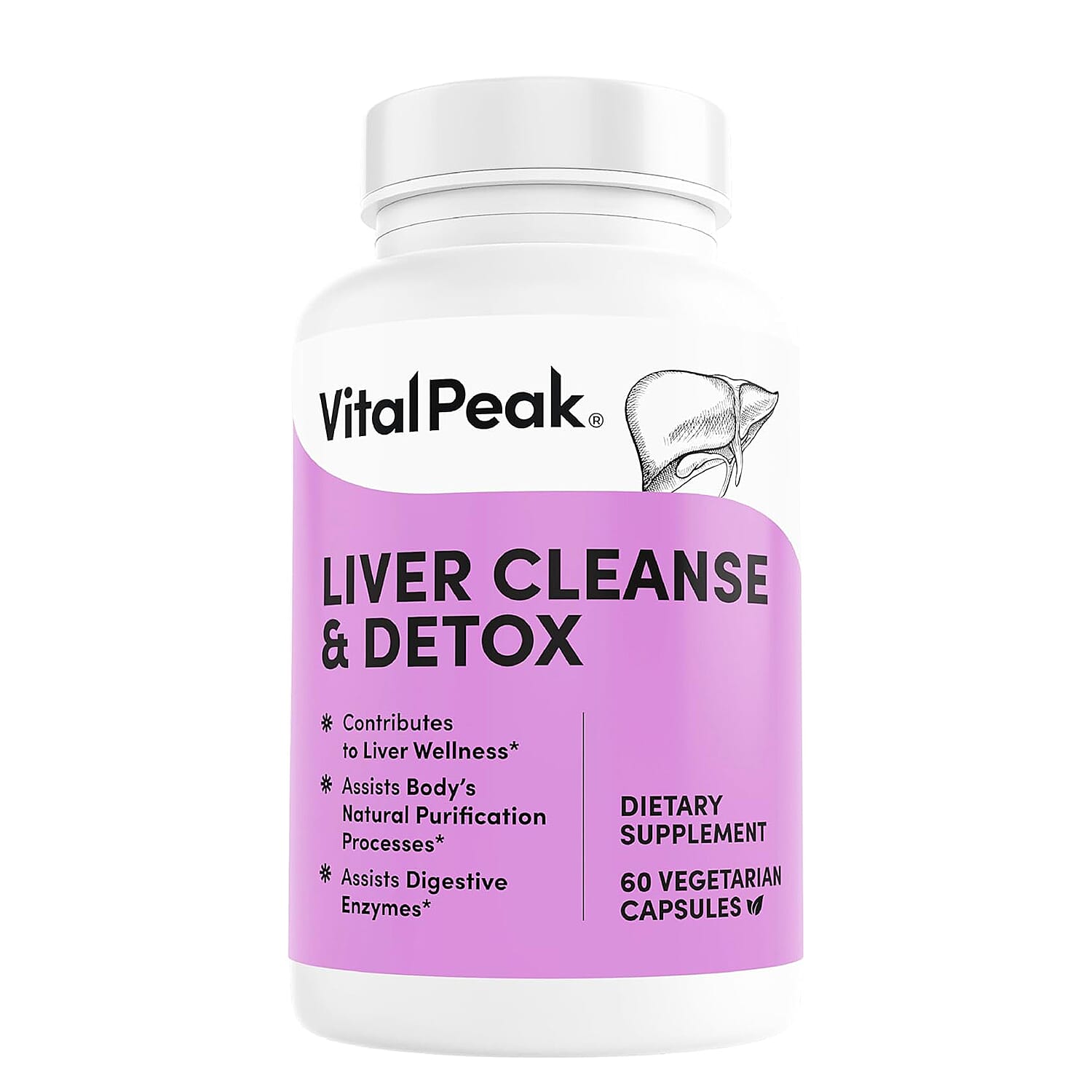 Vital Peak Liver Cleanse & Detox Dietary Supplement (60 Capsules)