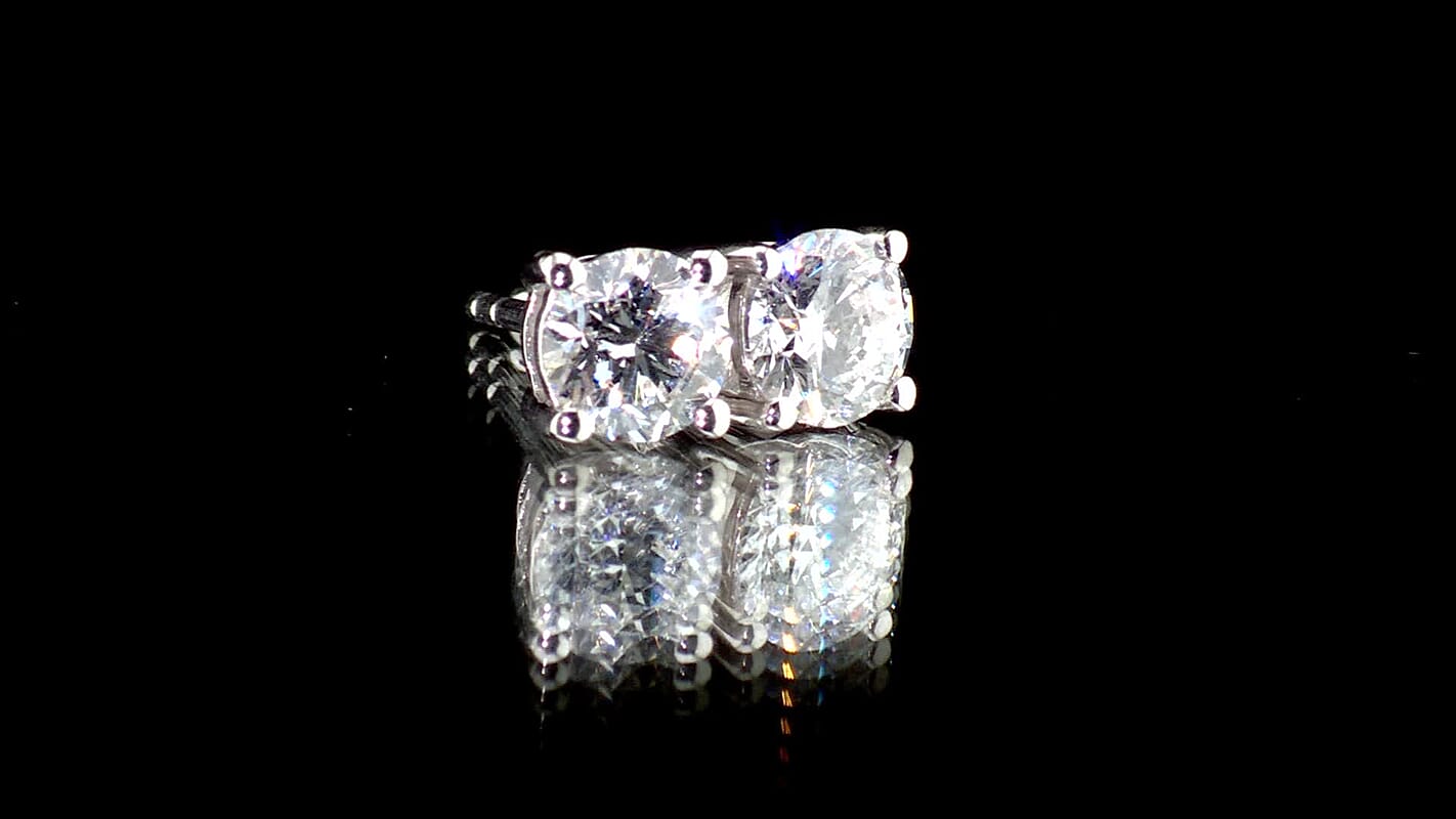 IGI Certified Luxuriant Lab Grown Diamond E-F VS 1.00 ctw Stud Earrings in Rhodium Over Sterling Silver