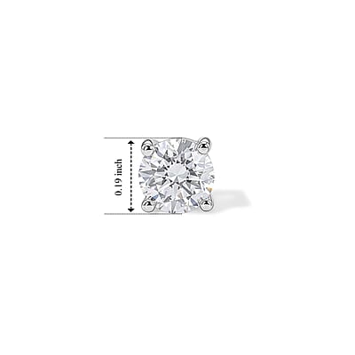 IGI Certified Luxuriant Lab Grown Diamond E-F VS 1.00 ctw Stud Earrings in Rhodium Over Sterling Silver