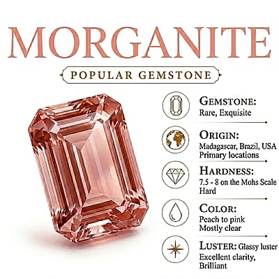 Certified and Appraised D'Joy Premium Pink Morganite and Moissanite 1.80 ctw Ring in 18K Vermeil Rose Gold Over Sterling Silver (Size 7.0)