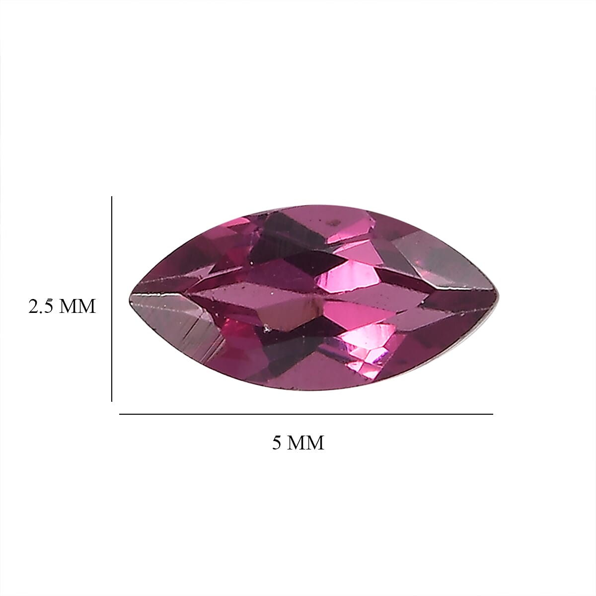 Rhodolite Garnet (Mrq 5x2.5 mm) 0.83 ctw