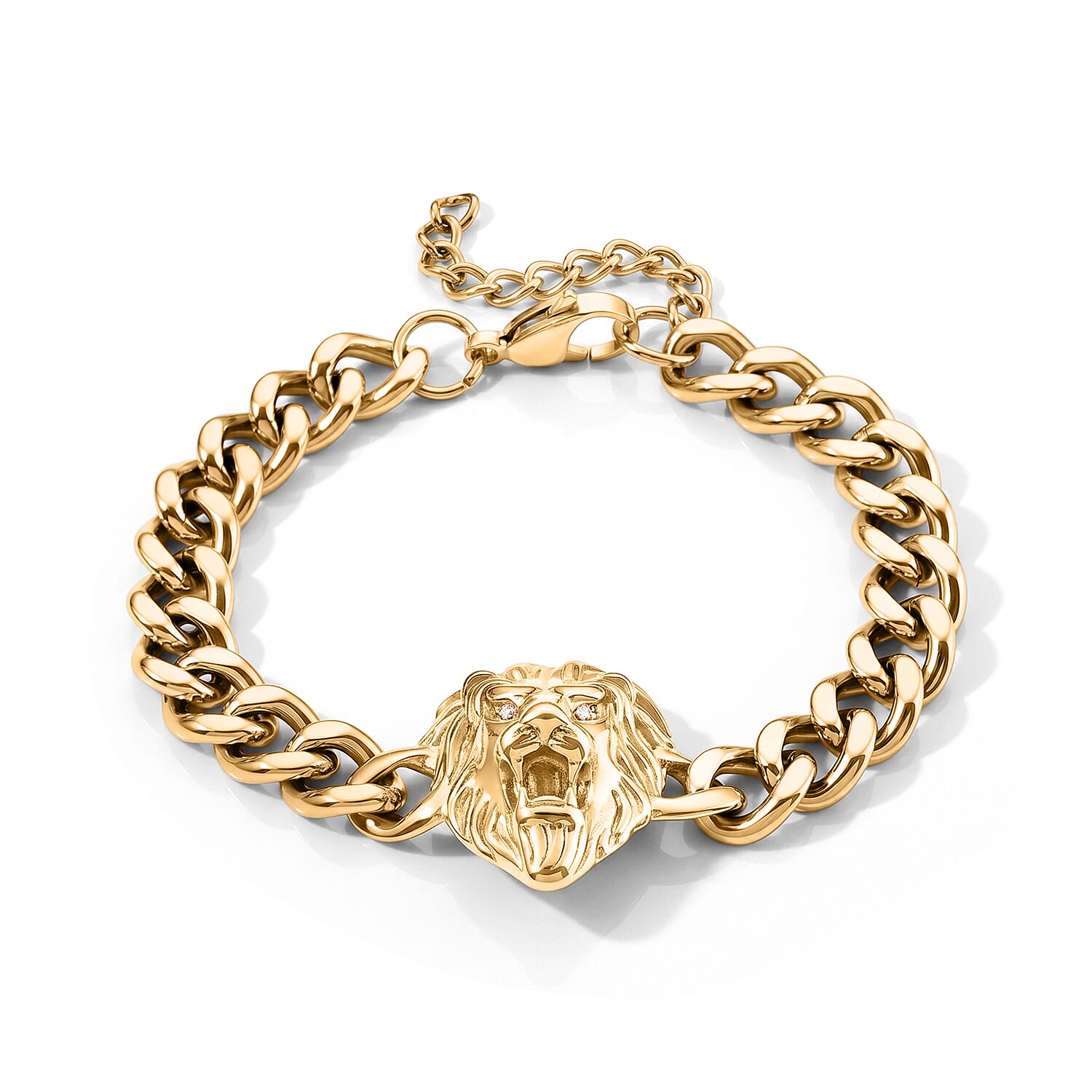 White Crystal  Fancy Bracelet (Size - 9) Pure White Stainless Steel