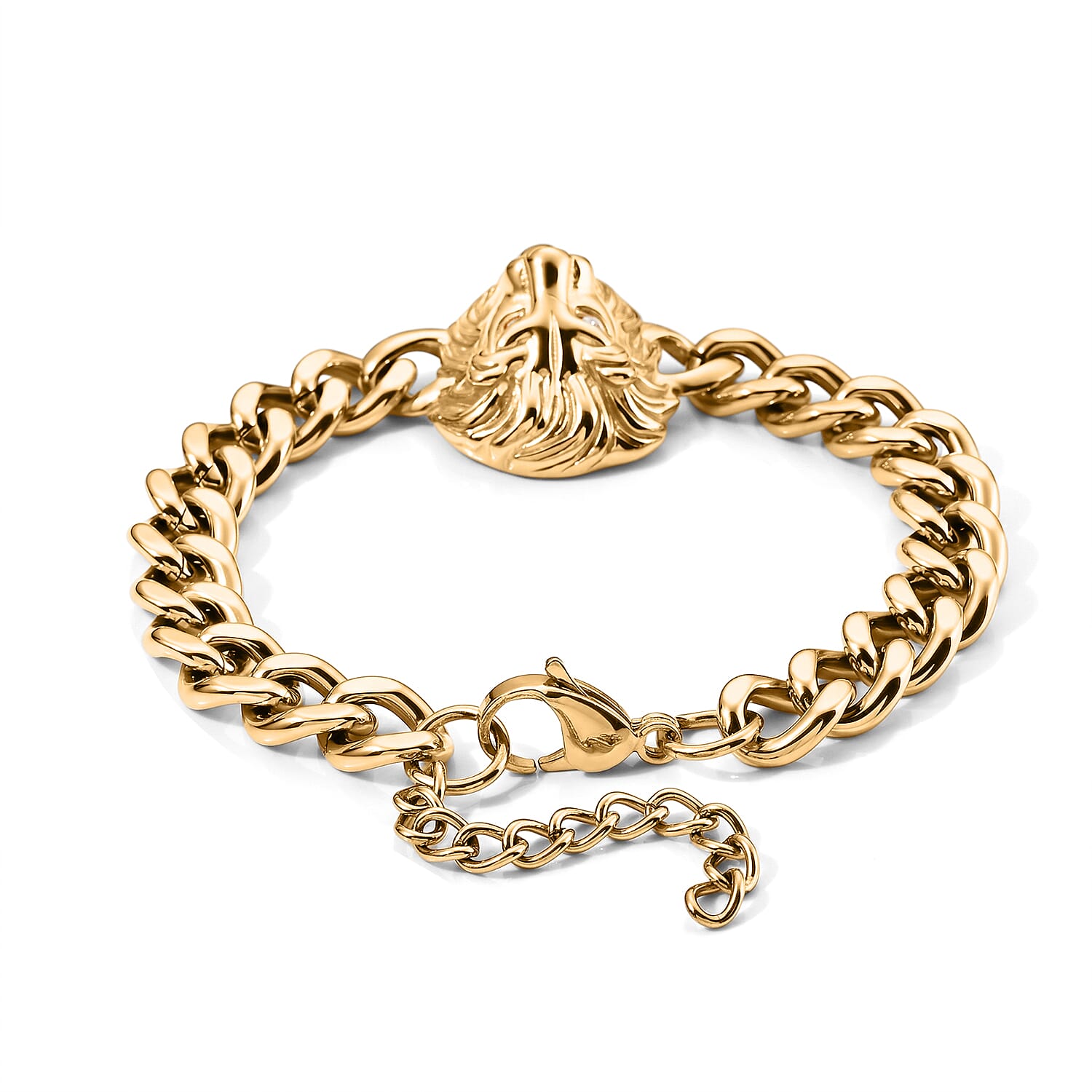 White Crystal  Fancy Bracelet (Size - 9) Pure White Stainless Steel