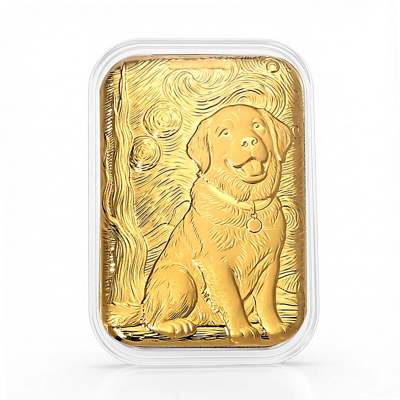24K Gold Labrador Retriever Emboss Sheet (31x45.5mm) 10mg