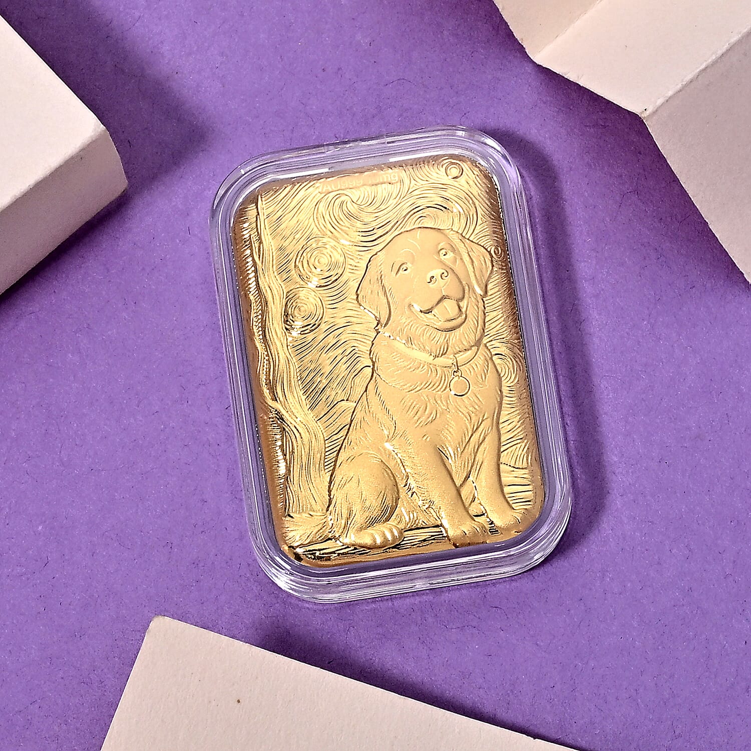 24K Gold Labrador Retriever Emboss Sheet (31x45.5mm) 10mg